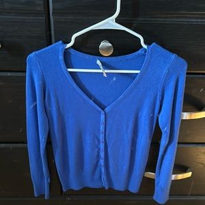 Blue cardigan